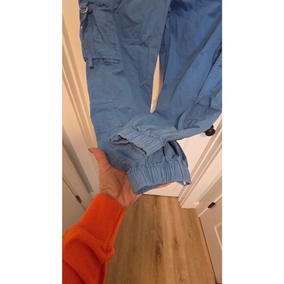 SO Blue Cargo Jogger Pants Women’s Size M Elastic Waist Lightweight - Picture 8 of 8
